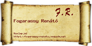 Fogarassy Renátó névjegykártya
